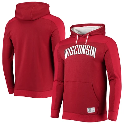 Men's Under Armour Red Wisconsin Badgers Game Day All Day Pullover Hoodie