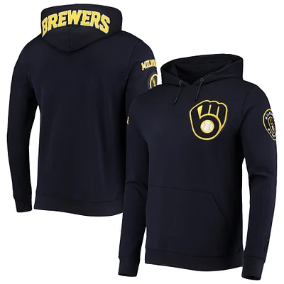 Men's Pro Standard Navy Milwaukee Brewers Team Logo Pullover Hoodie