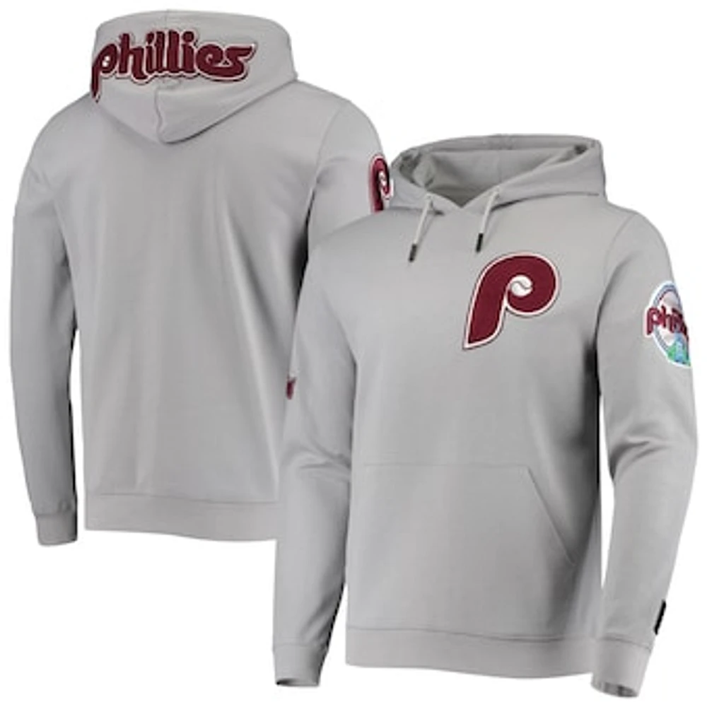 Men's Pro Standard Gray Philadelphia Phillies Team Logo Pullover Hoodie