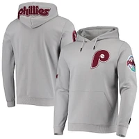 Men's Pro Standard Gray Philadelphia Phillies Team Logo Pullover Hoodie