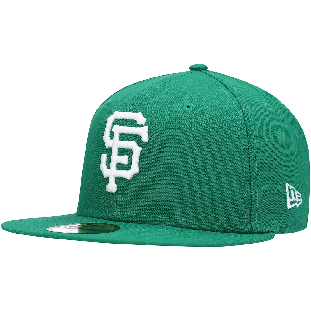 Men's New Era Kelly Green San Francisco Giants White Logo 59FIFTY Fitted Hat