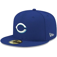 Men's New Era Royal Cincinnati Reds White Logo 59FIFTY Fitted Hat