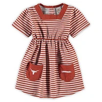 Girl's Toddler Texas Orange Texas Longhorns Striped Dress with Pockets