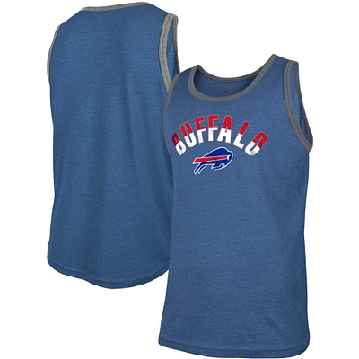 Men's New Era Heathered Royal Buffalo Bills Ringer Tri-Blend Tank Top