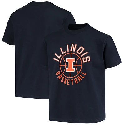 Youth Champion Navy Illinois Fighting Illini Basketball T-Shirt