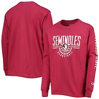 Youth Champion Garnet Florida State Seminoles Basketball Long Sleeve T-Shirt