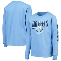 Youth Champion Carolina Blue North Carolina Tar Heels Basketball Long Sleeve T-Shirt