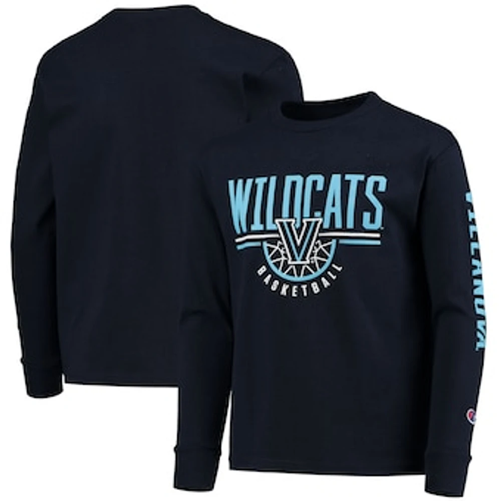 Youth Champion Navy Villanova Wildcats Basketball Long Sleeve T-Shirt