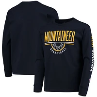 Youth Champion Navy West Virginia Mountaineers Basketball Long Sleeve T-Shirt