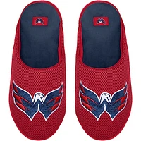 Youth FOCO Washington Capitals Big Logo Colorblock Mesh Slippers