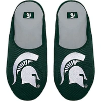 Youth FOCO Michigan State Spartans Big Logo Colorblock Mesh Slippers