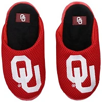 Youth FOCO Oklahoma Sooners Big Logo Colorblock Mesh Slippers