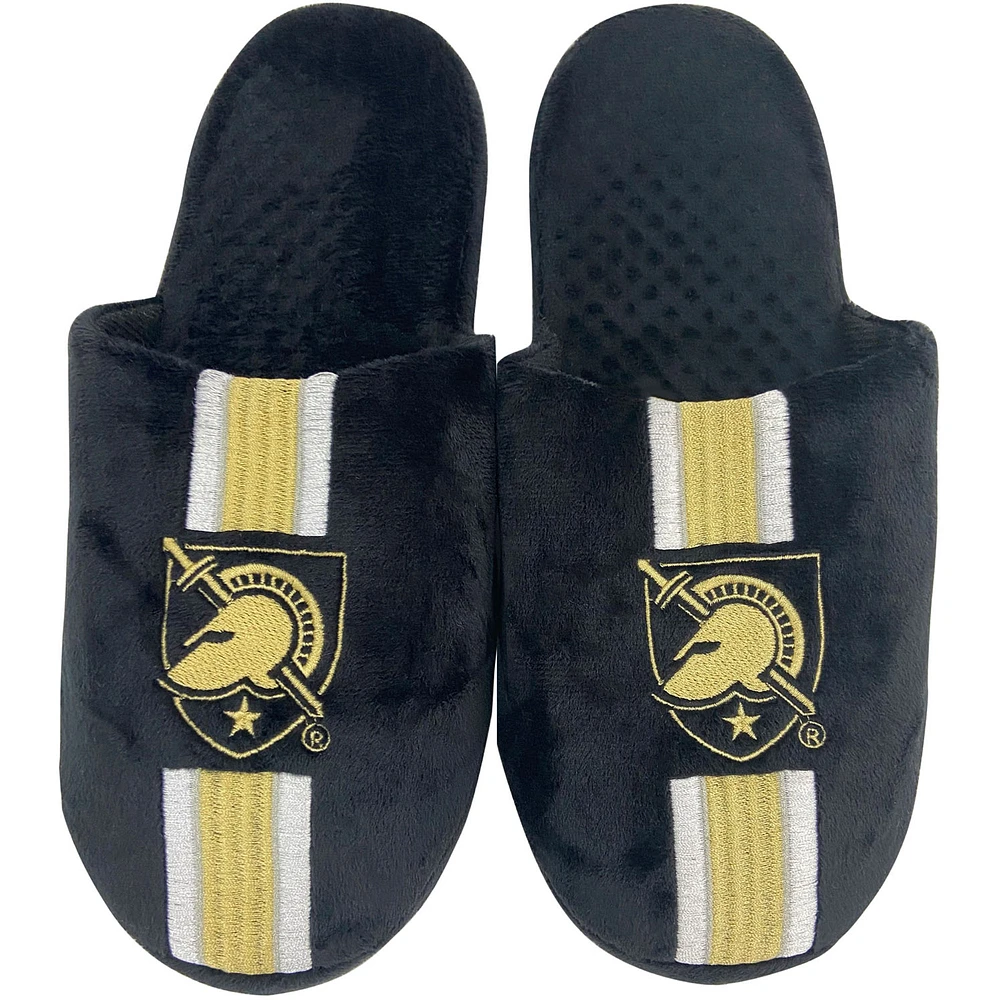 Youth FOCO Army Black Knights Team Stripe Slippers