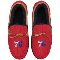 Men's FOCO Philadelphia 76ers Corduroy Moccasin Slippers