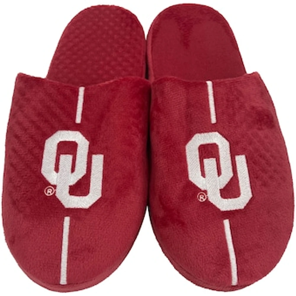 Men's FOCO Oklahoma Sooners Striped Team Slippers