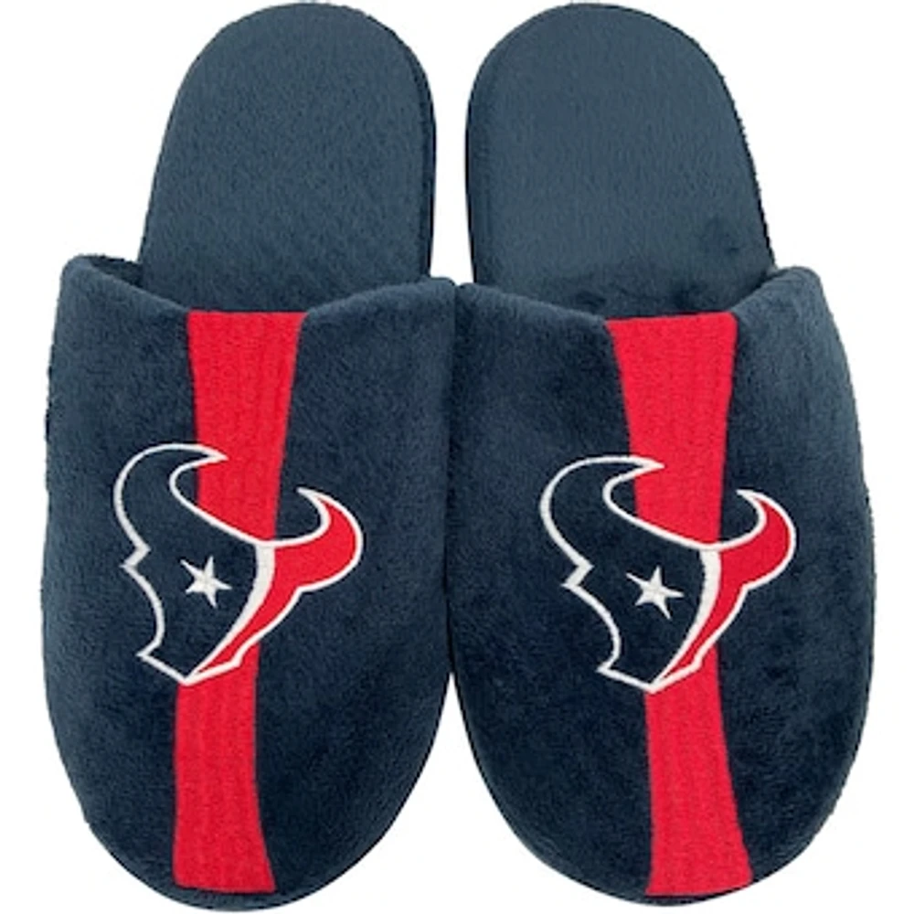 Men's FOCO Houston Texans Striped Team Slippers