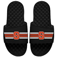 Men's ISlide Black Syracuse Orange Varsity Stripes Slide Sandals