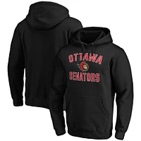 Men's Fanatics Black Ottawa Senators Team Victory Arch - Fitted Pullover Hoodie