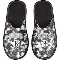 Women's FOCO Brooklyn Nets Iconic Logo Scuff Slippers