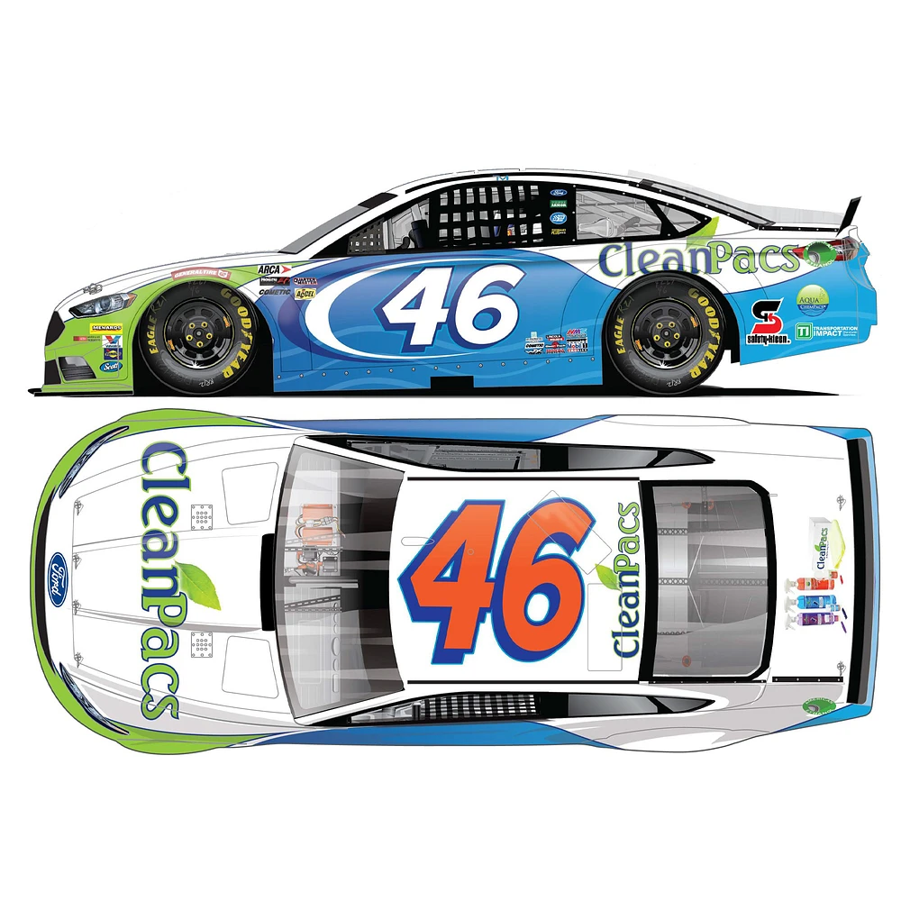 Action Racing Thad Moffitt 2021 #46 CleanPacs NASCAR ARCA Series 1:24 Die-Cast Ford Fusion