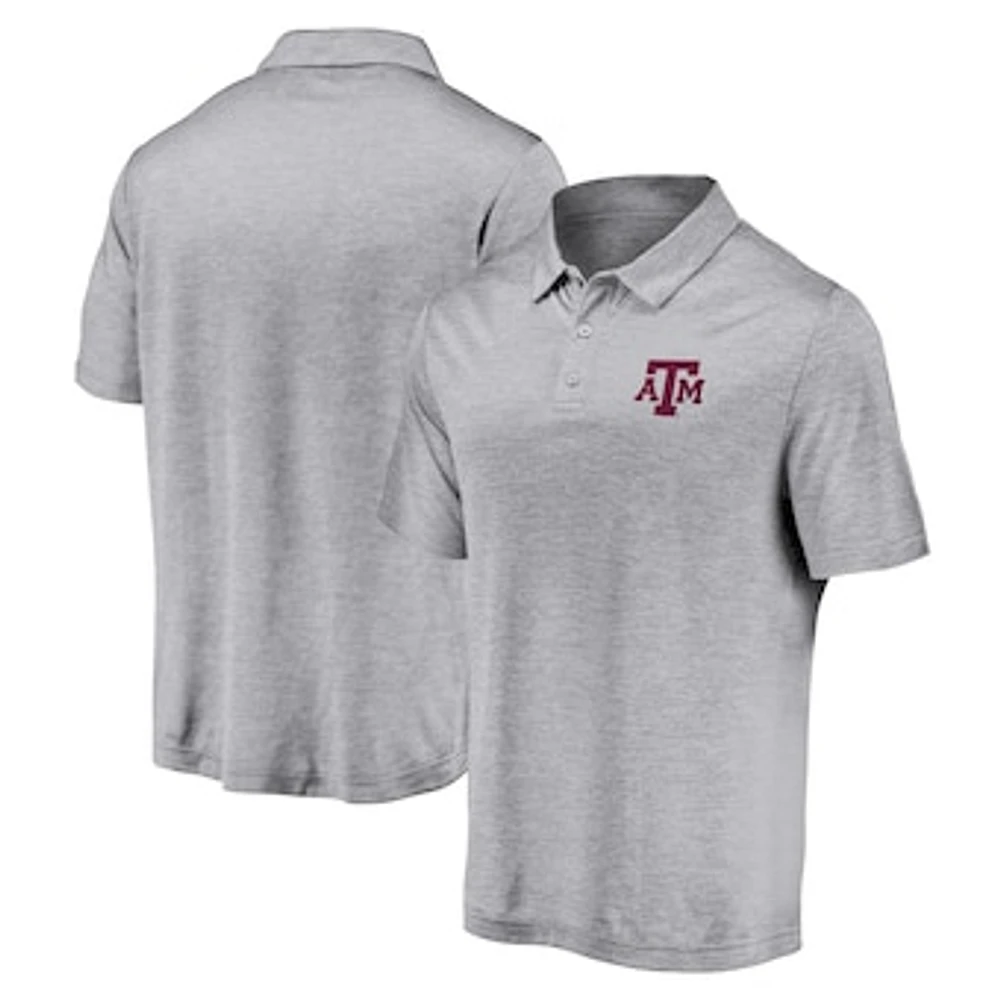 Men's Fanatics Gray Texas A&M Aggies Primary Logo Polo