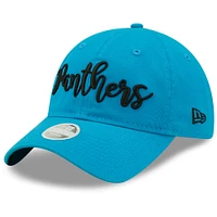 Women's New Era Blue Carolina Panthers Script 9TWENTY Adjustable Hat