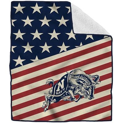 Navy Midshipmen 60'' x 70'' Americana Throw Blanket
