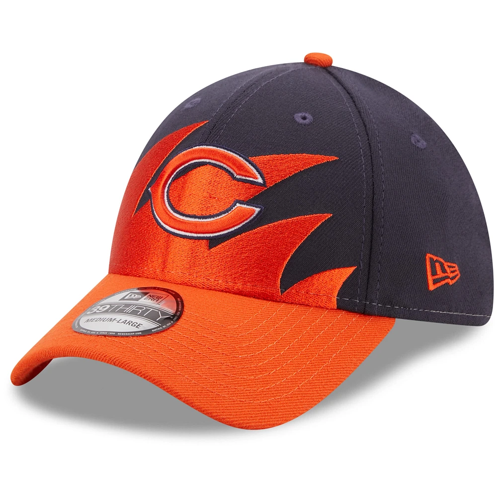 Men's New Era Navy/Orange Chicago Bears Surge 39THIRTY