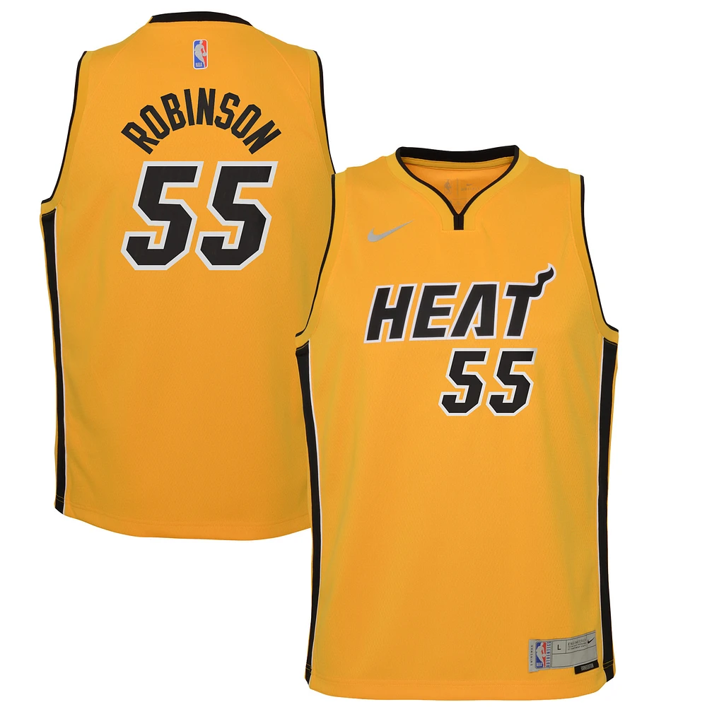 Youth Nike Duncan Robinson Trophy Gold Miami Heat 2020/21 Swingman Player Jersey - Earned Edition