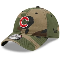 Men's New Era Camo Chicago Cubs Woodland Core Classic 9TWENTY Adjustable Hat