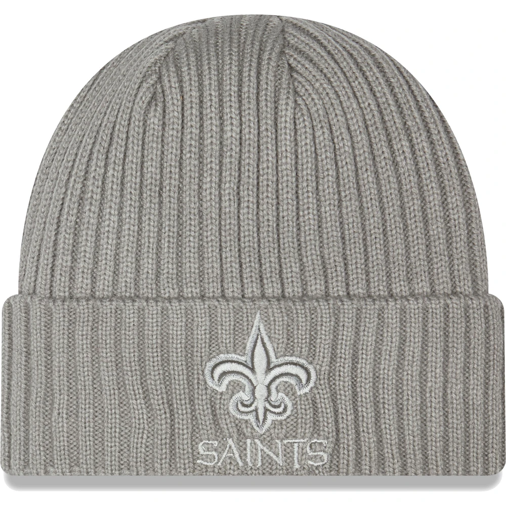 Men's New Era Gray New Orleans Saints Core Classic Cuffed Knit Hat