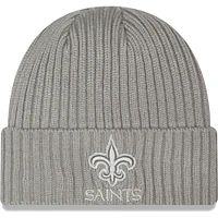 Men's New Era Gray New Orleans Saints Core Classic Cuffed Knit Hat