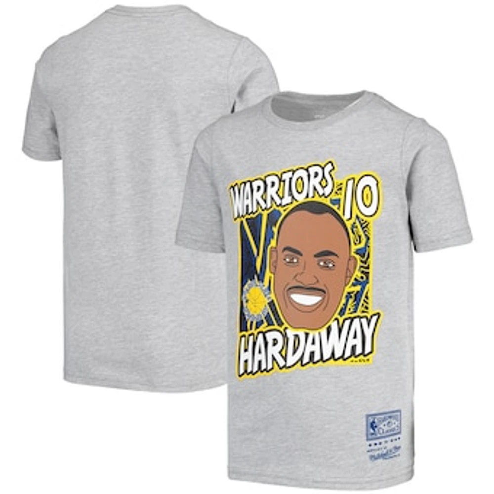 Youth Mitchell & Ness Tim Hardaway Gray Golden State Warriors Hardwood Classics King of the Court Player T-Shirt