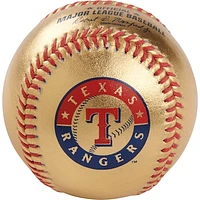 Texas Rangers Rawlings Gold Leather Baseball