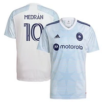 Youth adidas Álvaro Medrán White Chicago Fire 2021 Secondary Replica Player Jersey