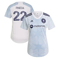 Women's adidas Mauricio Pineda White Chicago Fire 2021 Secondary Replica Player Jersey