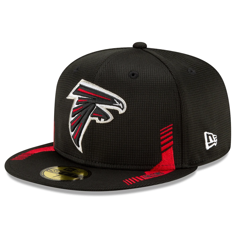 Men's New Era Black Atlanta Falcons 2021 NFL Sideline Home 59FIFTY Fitted Hat