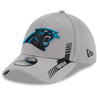 Men's New Era Gray Carolina Panthers 2021 NFL Sideline Home 39THIRTY Flex Hat