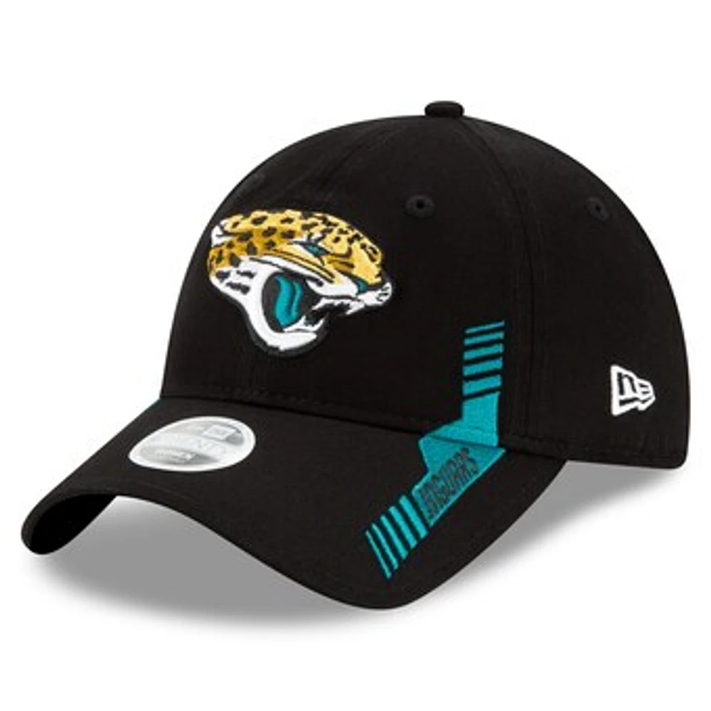 Women's New Era Black Jacksonville Jaguars 2021 NFL Sideline Home 9TWENTY Adjustable Hat