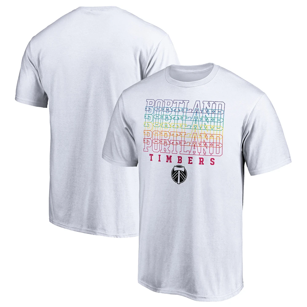 Men's White Portland Timbers City Pride T-Shirt