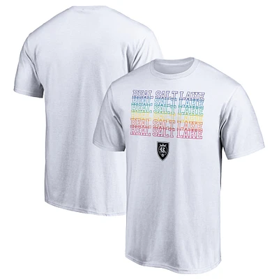 Men's White Real Salt Lake City Pride T-Shirt