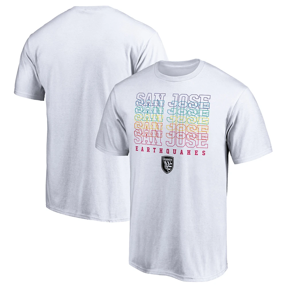 Men's White San Jose Earthquakes City Pride T-Shirt