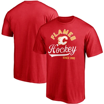 Men's Red Calgary Flames Shut Out - T-Shirt