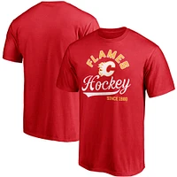 Men's Red Calgary Flames Shut Out - T-Shirt