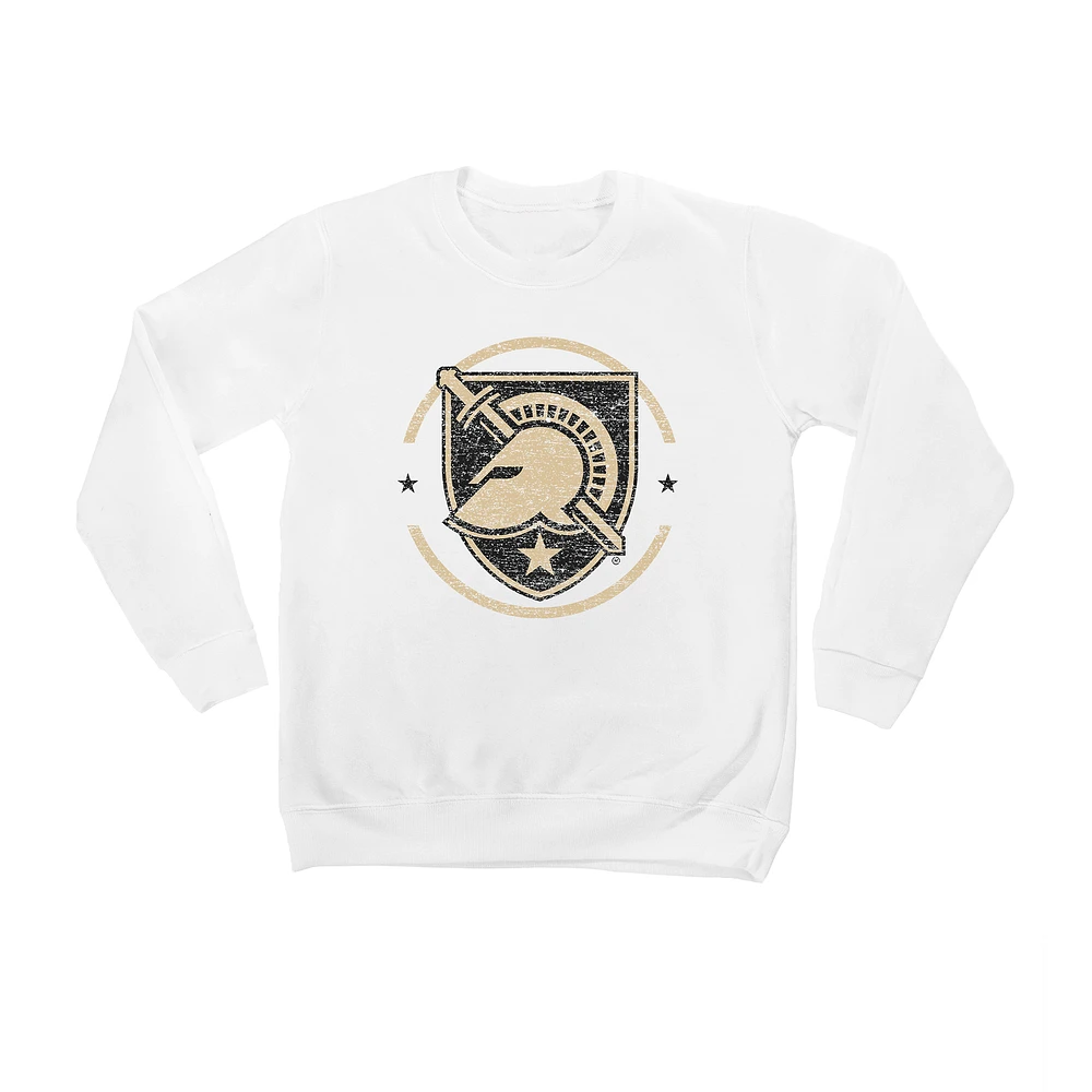 Youth White Army Black Knights End Zone Pullover Sweatshirt