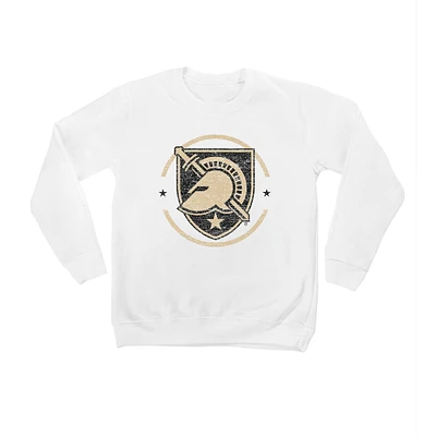 Youth White Army Black Knights End Zone Pullover Sweatshirt