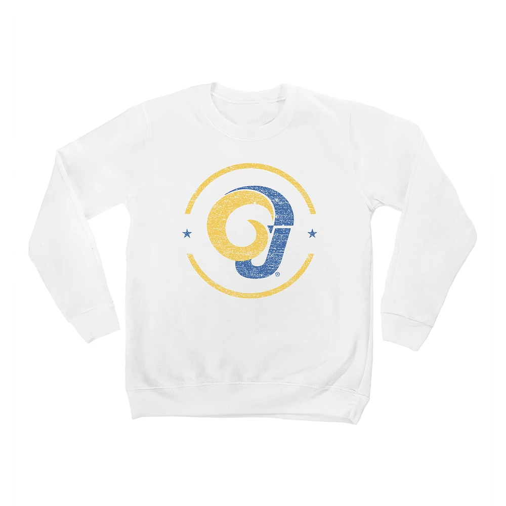 Youth White Angelo State Rams End Zone Pullover Sweatshirt