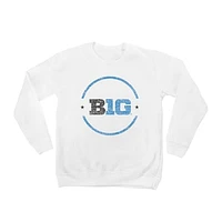 Youth White Big Ten End Zone Pullover Sweatshirt