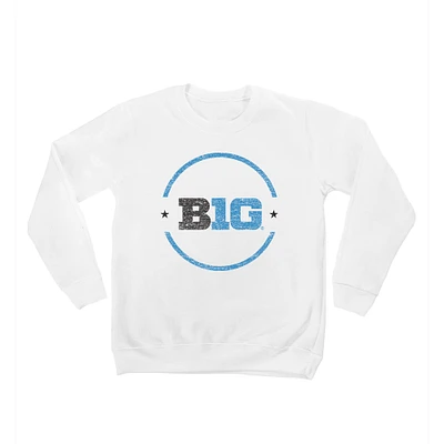 Youth White Big Ten End Zone Pullover Sweatshirt