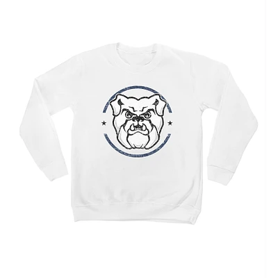 Youth White Butler Bulldogs End Zone Pullover Sweatshirt